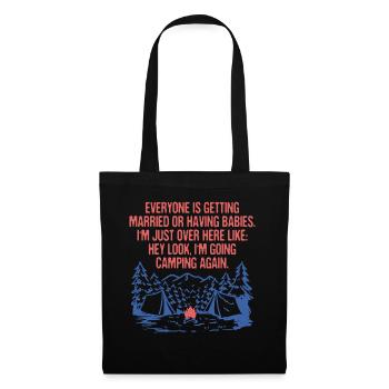 Tout le monde se marie Camping Sarcastique - Sac en tissu - noir - Devant