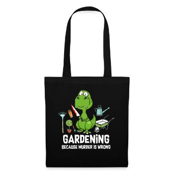 Jardiner parce que le meurtre est mal Dino Knife - Sac en tissu - noir - Devant