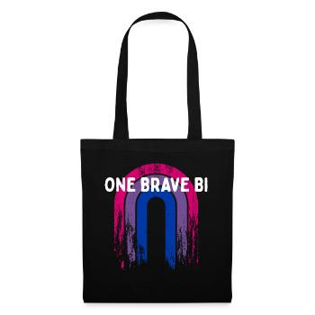 One Brave Bi Bisexual LGBTQ Bi Pride LGBT - Tote Bag - black - Front