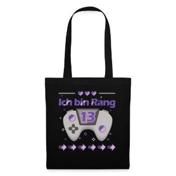 13. Geburtstag Gamer Gaming Videospiele Shirt - Stoffbeutel - Schwarz - Vorne