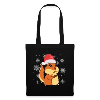 Merry Christmas Forest Animal Cute Chipmunk Squirr - Tote Bag - black - Front