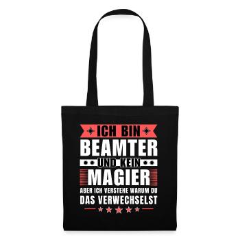 Ich bin Beamter und kein Magier - Stoffbeutel - Schwarz - Vorne