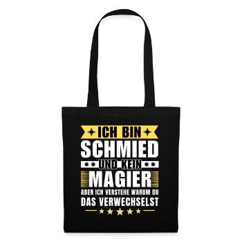 Ich bin Schmied und kein Magier - Stoffbeutel - Schwarz - Vorne