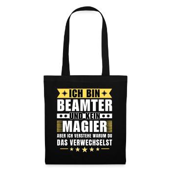 Ich bin Beamter und kein Magier - Stoffbeutel - Schwarz - Vorne