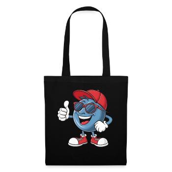 Blaubeere - Stoffbeutel - Schwarz - Vorne