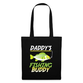 Funny Fishing Daddy's Fishing Buddy Fish Gift - Tote Bag - black - Front