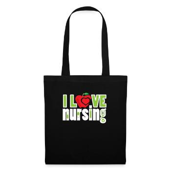 Drôle d’infirmière J’aime les soins infirmiers Médecine Cadeau - Sac en tissu - noir - Devant