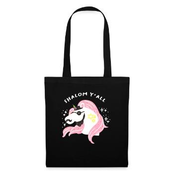 Shalom yall - Jewish Jew Jewnicorn Unicorn Judaism - Tote Bag - black - Front