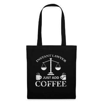 Rechtsanwalt Rechtsanwalt Anwalt Advokat Kaffee Geschenk - Stoffbeutel - Schwarz - Vorne