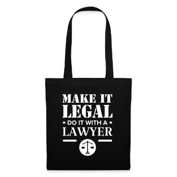 Lawyer Funny Law Student Attorney Advocate Gift - Tote Bag - black - Front