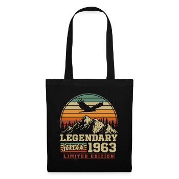 Légendaire depuis 1963 Vintage Vintage Anniversaire - Sac en tissu - noir - Devant
