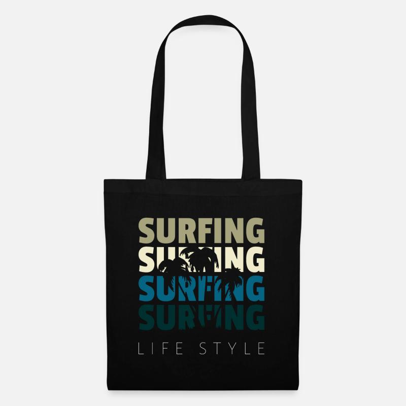 Surfing - Stoffbeutel - Schwarz