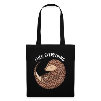 Je lèche tout Pangolin - Sac en tissu - noir - Devant