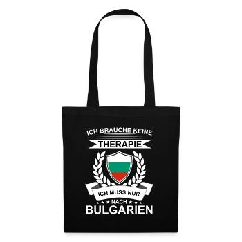 Bulgarien Flagge Balaton Urlaub Reise Spruch - Stoffbeutel - Schwarz - Vorne