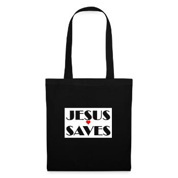 JESUS SAUVE - Sac en tissu - noir - Devant