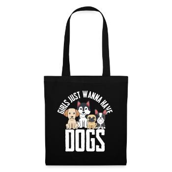 Les filles mamans de chien veulent juste avoir des chiens - Sac en tissu - noir - Devant