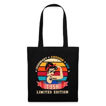 Femme Légende Anniversaire 1958 Edition Limitée - Sac en tissu - noir - Devant