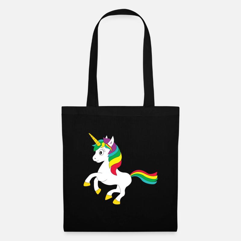 Einhorn Unicorn - Stoffbeutel - Schwarz