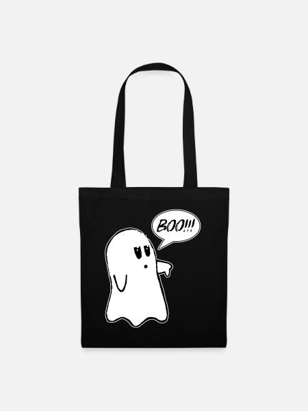 Booooo Ghost Halloween - Tote Bag - black
