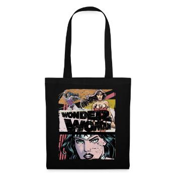 DC Comics Wonder Woman Collage - Stoffbeutel - Schwarz - Vorne