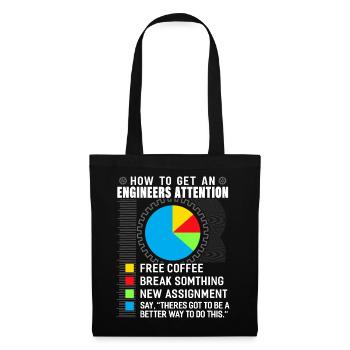 Ingénieur génie mécanique cadeau génie électrique - Sac en tissu - noir - Devant