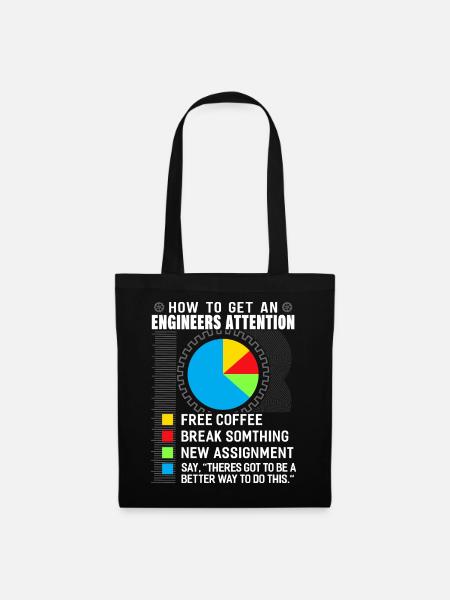 Engineer mechanical engineering electrical engineering gift - Tote Bag - black