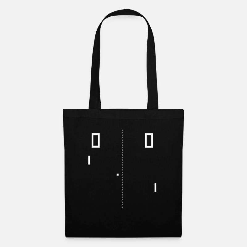 Pong Retro - Stoffbeutel - Schwarz