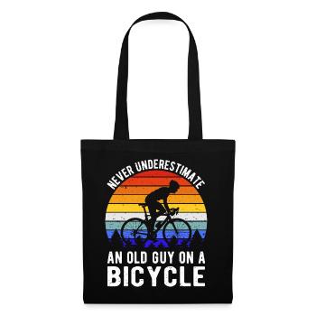 Ne sous-estimez jamais un vieux sur un vélo je - Sac en tissu - noir - Devant