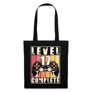 17th Birthday Level 17 Complete 17 Years Gift - Tote Bag - black - Front