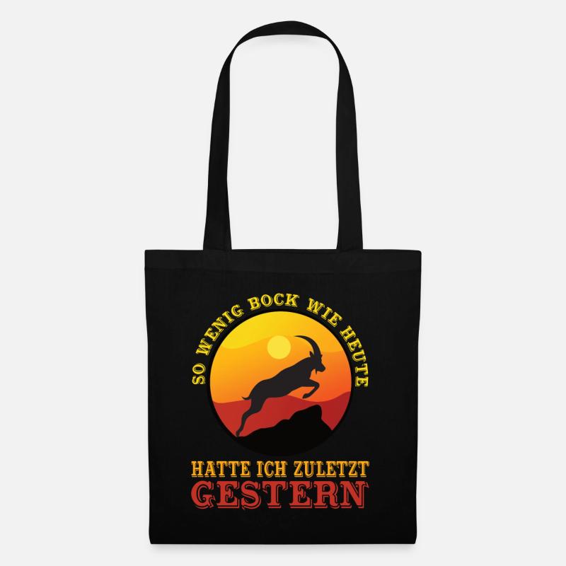 So wenig Bock / Null Bock / Keine Lust - Stoffbeutel - Schwarz