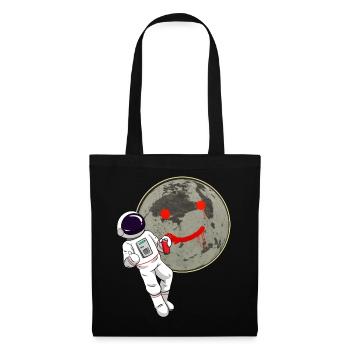Astronaut Moon Graffiti Sprayer - Tote Bag - black - Front