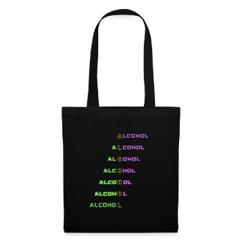 Drunk Alcohol T-shirt - Stoffbeutel - Schwarz - Vorne