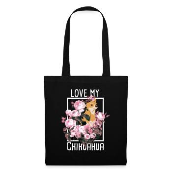J’aime mon Chihuahua - Sac en tissu - noir - Devant