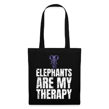 Les éléphants sont mon ami animal éléphant de thérapie - Sac en tissu - noir - Devant