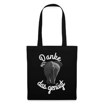 Éléphant merci, ça suffit - Sac en tissu - noir - Devant