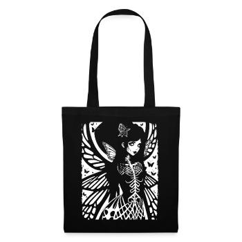 Fairycore Ästhetik Skelett Fee Goth Gothic G - Stoffbeutel - Schwarz - Vorne