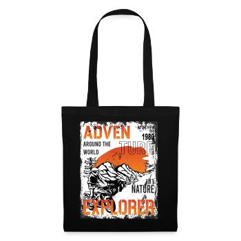 Motorcycle Boxer Adventure Gentlemen Scrambler - Tote Bag - black - Front