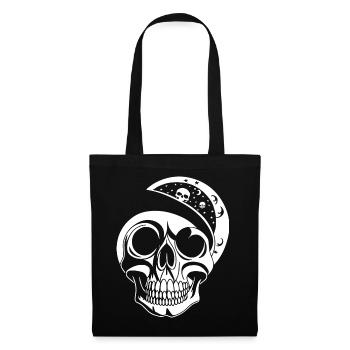 Horreur Crâne Crâne Art Crâne Gothique Heavy Metal - Sac en tissu - noir - Devant