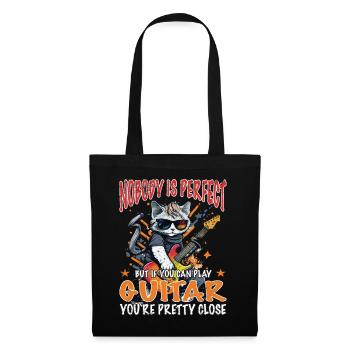 Guitar Cat - Nobody Is Perfect - Guitarist - Tote Bag - black - Front