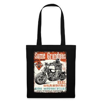 Motorcycles Biker Saying Real Grandpas Ride Motorcycle - Tote Bag - black - Front