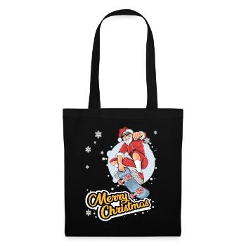 Christmas Santa Claus Merry Christmas Skater - Tote Bag - black - Front