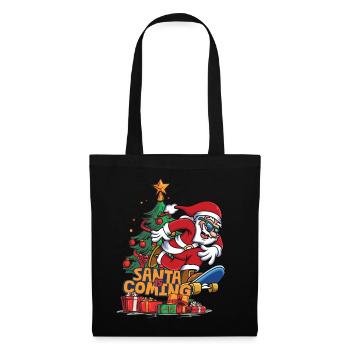 Père Noël Père Noël Père Noël Skateboard - Sac en tissu - noir - Devant