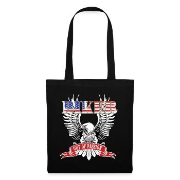 Moto Motard Motard Motard avec passion - Sac en tissu - noir - Devant