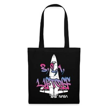 NASA Spaceshuttle 3, 2, 1 Liftoff Cooles Design - Stoffbeutel - Schwarz - Vorne