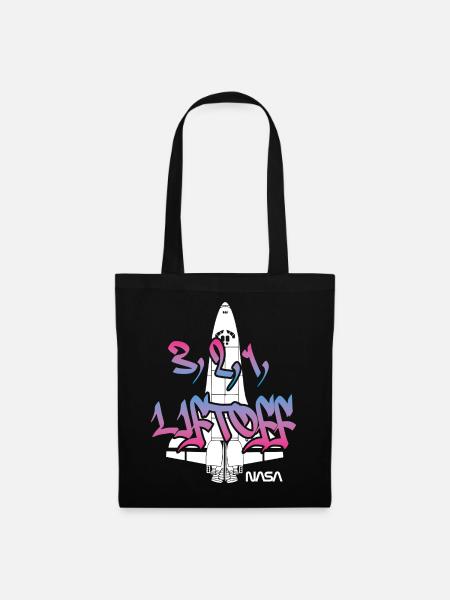 NASA Spaceshuttle 3, 2, 1 Liftoff Cooles Design - Stoffbeutel - Schwarz