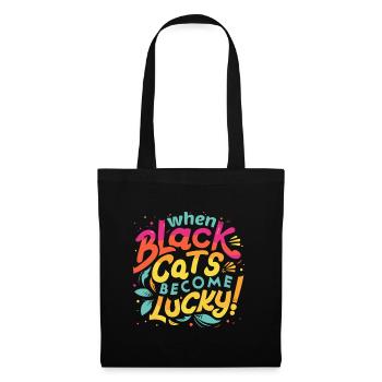 Halloween, When Black Cats Become Lucky! - Tote Bag - black - Front