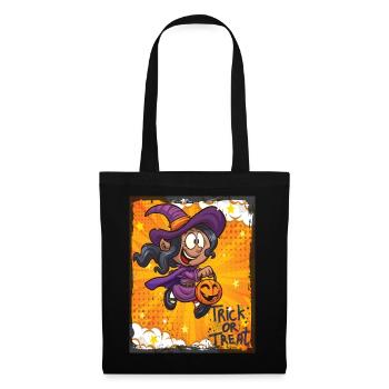 Cute Witch Halloween Trick Or Treat Fun - Tote Bag - black - Front