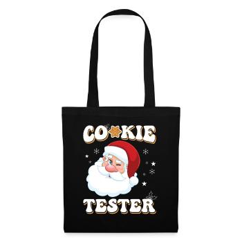 Christmas Cookie Tester Fun with Santa - Tote Bag - black - Front