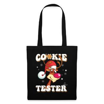 Merry Reindeer Cookie Tester Christmas Time - Tote Bag - black - Front