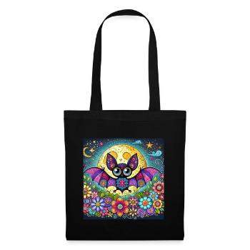 Chauve-souris - Sac en tissu - noir - Devant